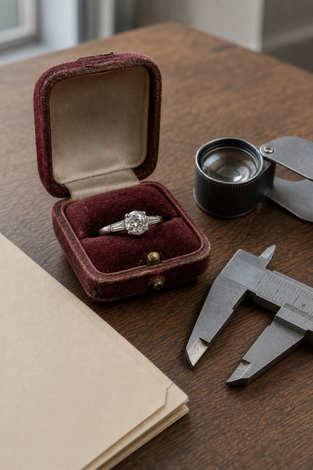 Authentic vintage engagement ring from the 1950s