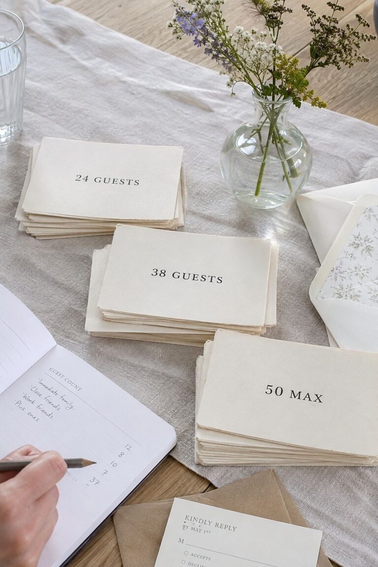 Set The Guest-Count Ceiling for a 6-month small wedding planning checklist