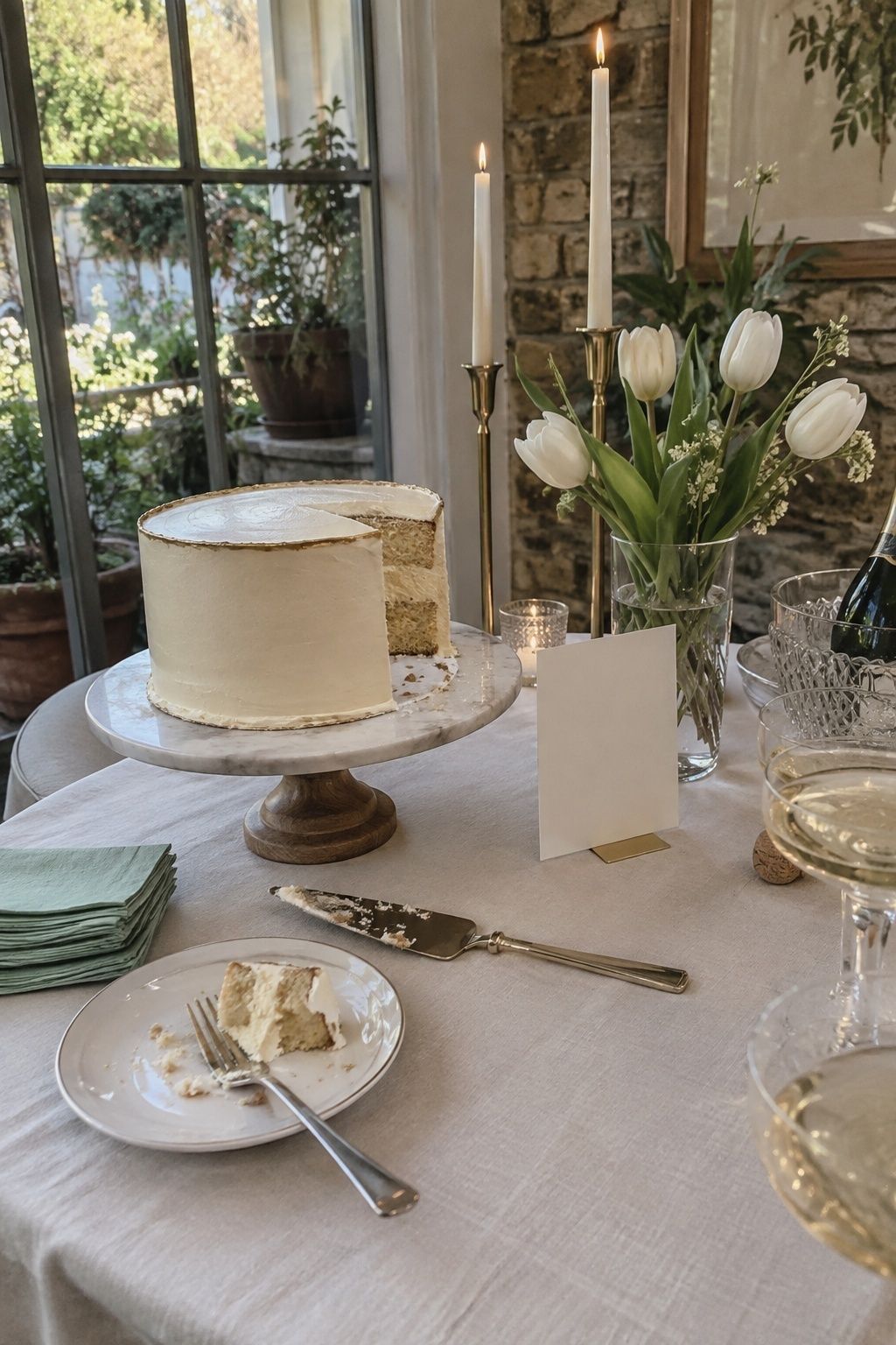Mint, ivory and pale gold spring wedding palette