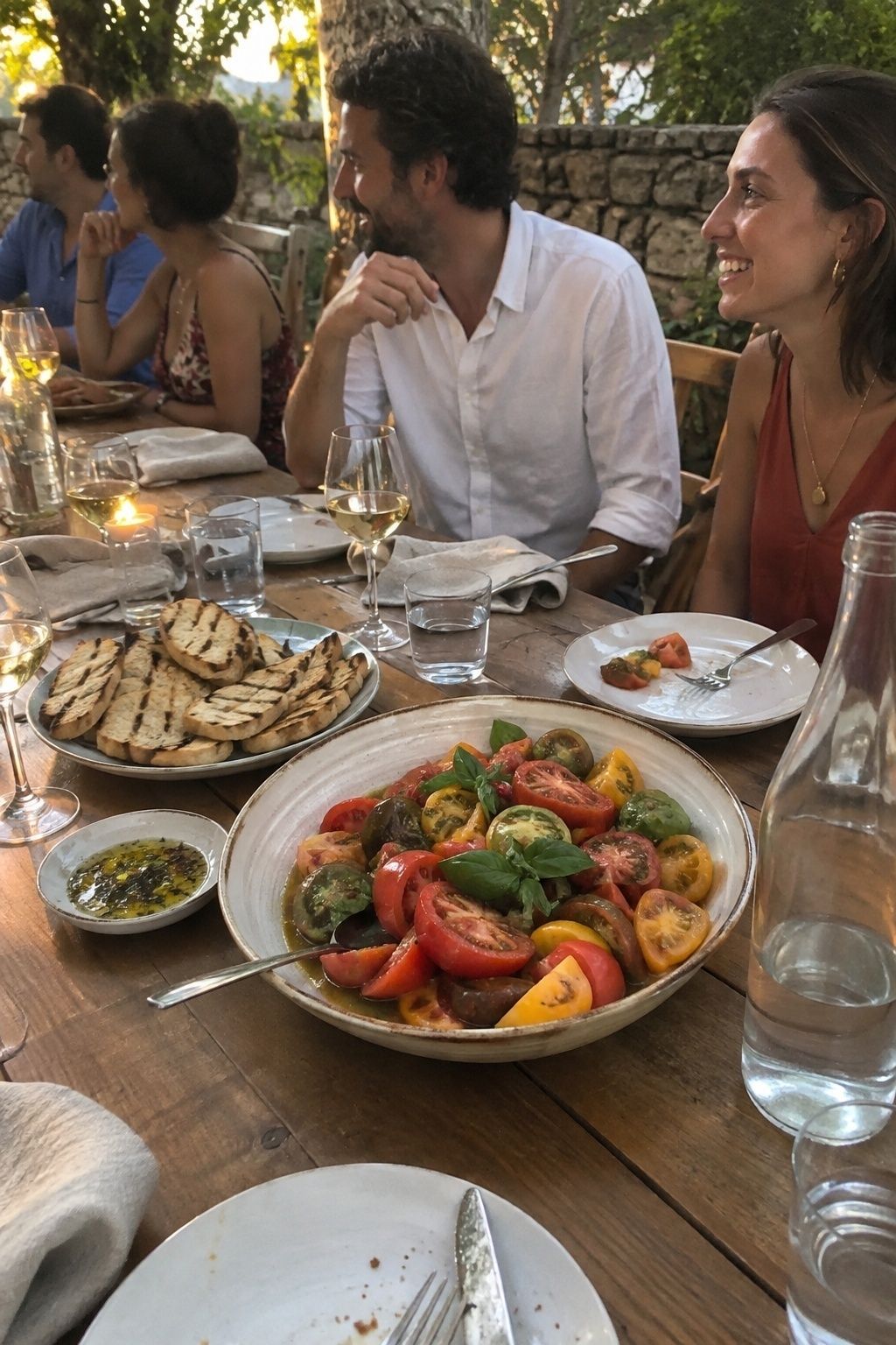 Tomato and herb dish as a summer menu highlight