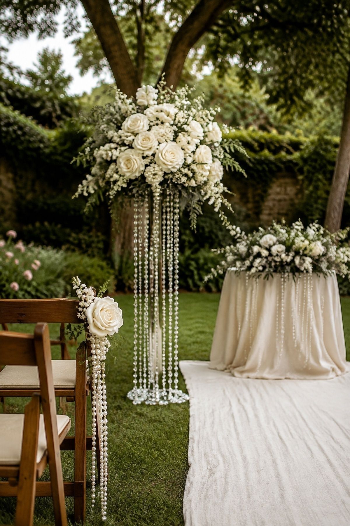 Statement sparkling floral accent for the ceremony