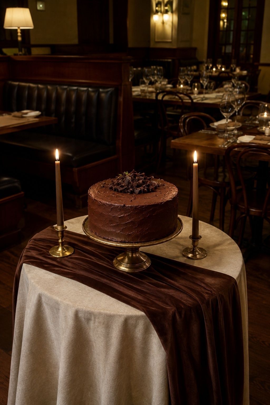 Single Tier cake For A Restaurant Wedding