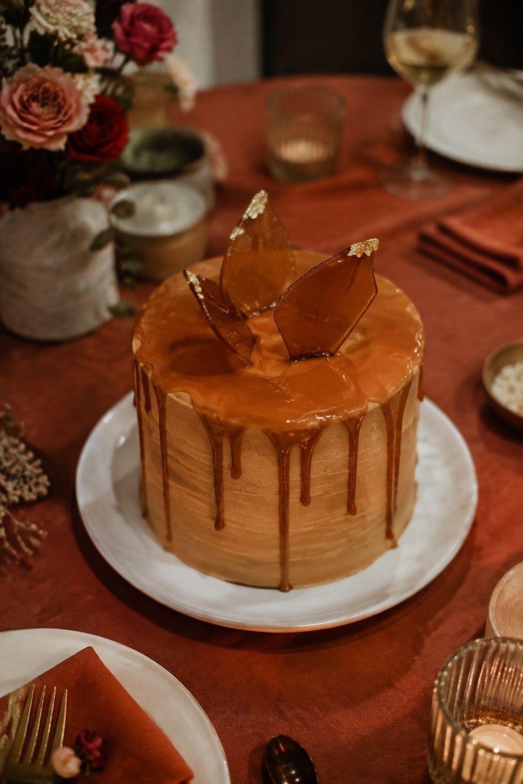 Caramel And Gold cake