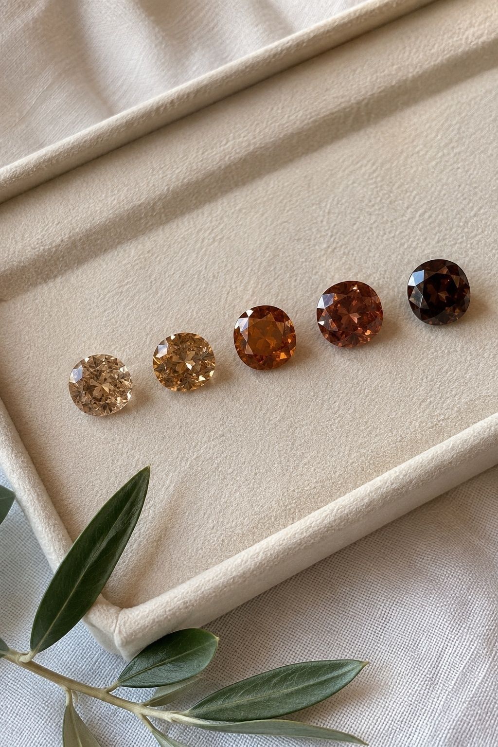 Brown diamonds sorted by color family