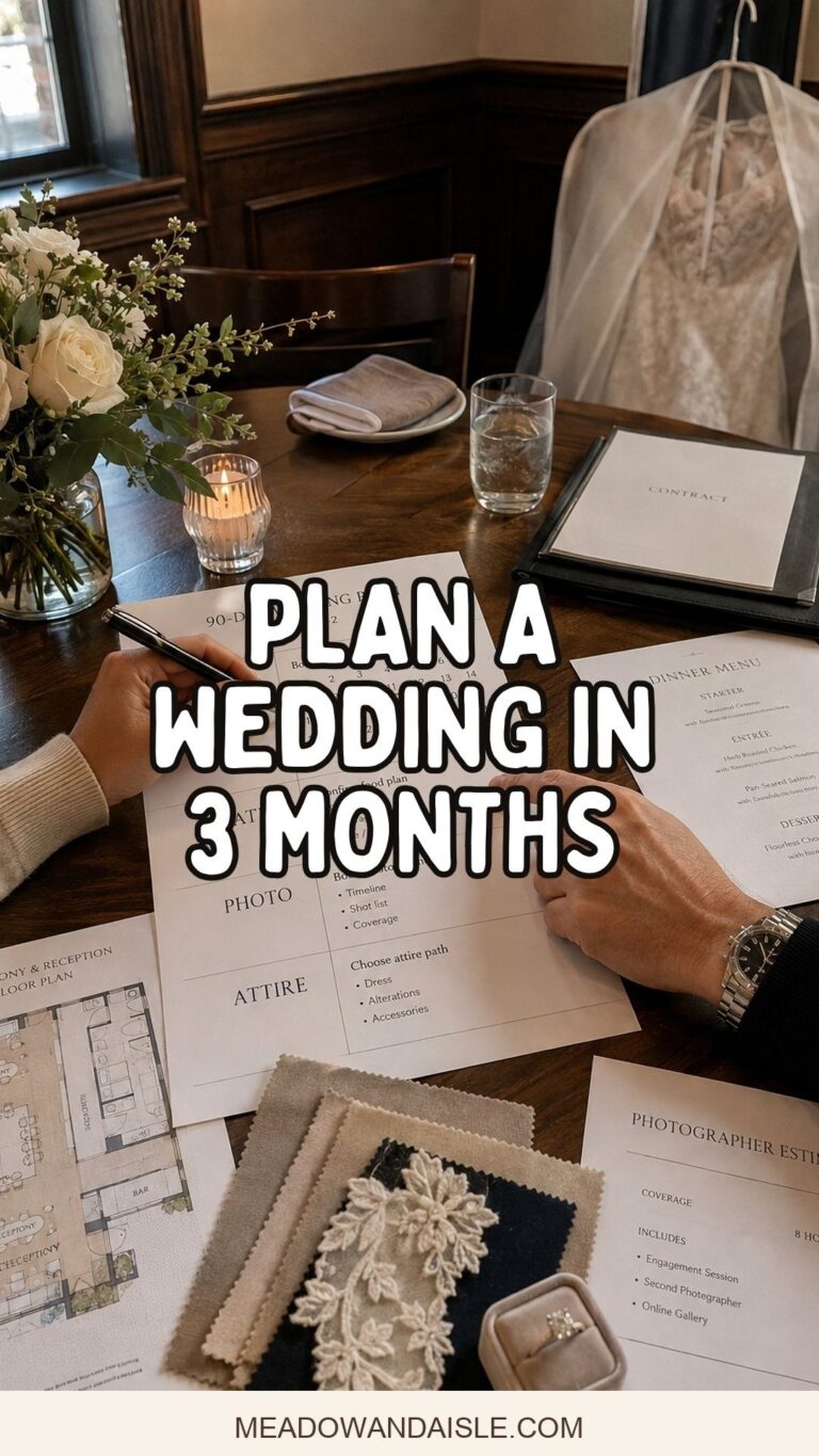 Pinterest pin for Can You Plan A Wedding In 3 Months Without Chaos Taking Over