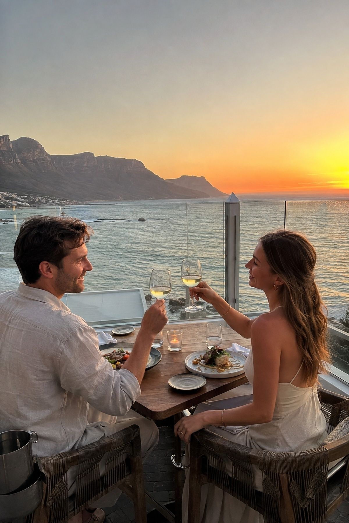 Sunset dinner on Cape Town's Atlantic coast