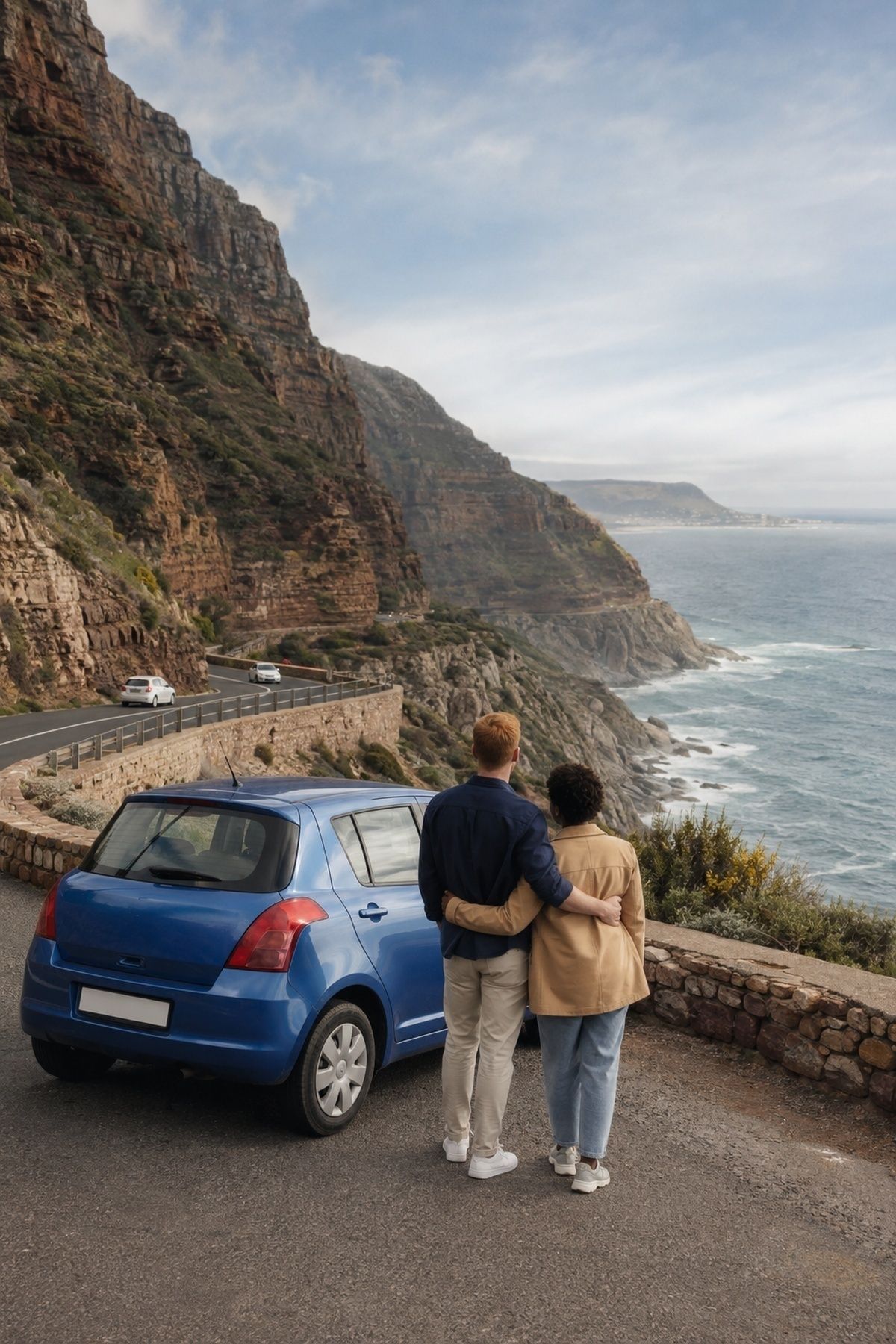 Scenic coastal road on a Cape Peninsula drive