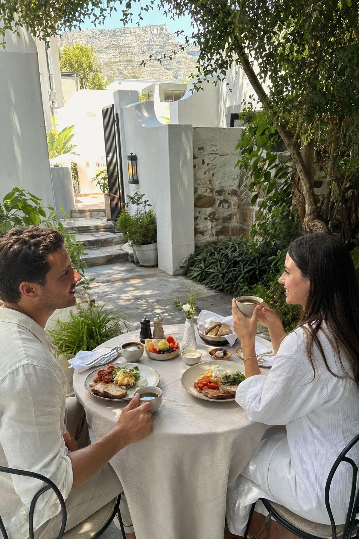 Breakfast at a boutique hotel in Cape Town