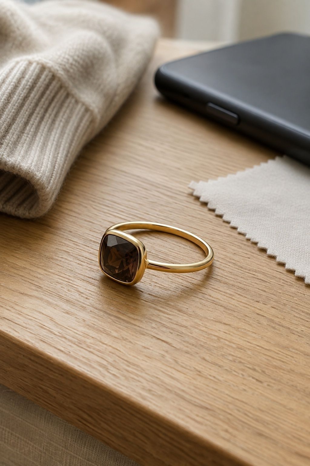 Chocolate diamond ring built for daily wear
