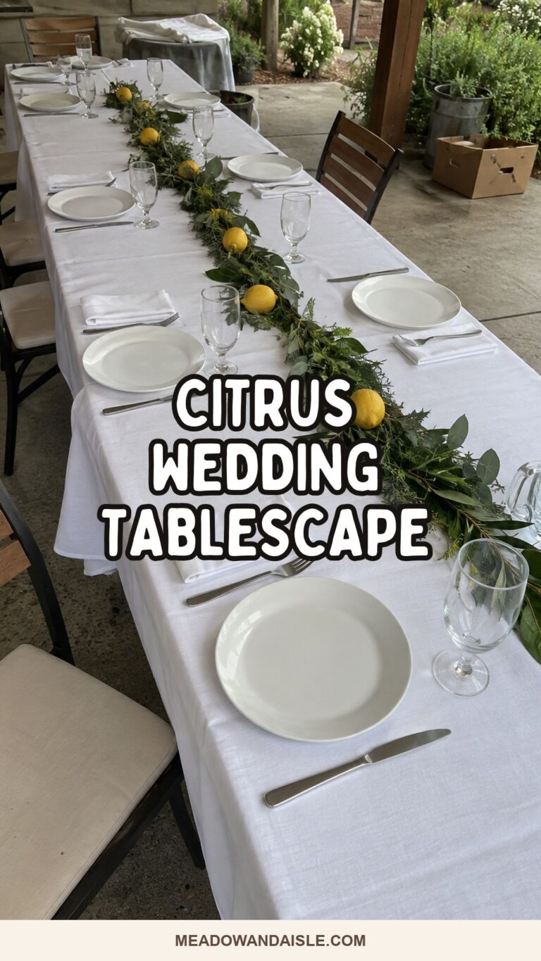 Citrus Wedding Tablescape Ideas (Fruit Counts, Colors and Care)