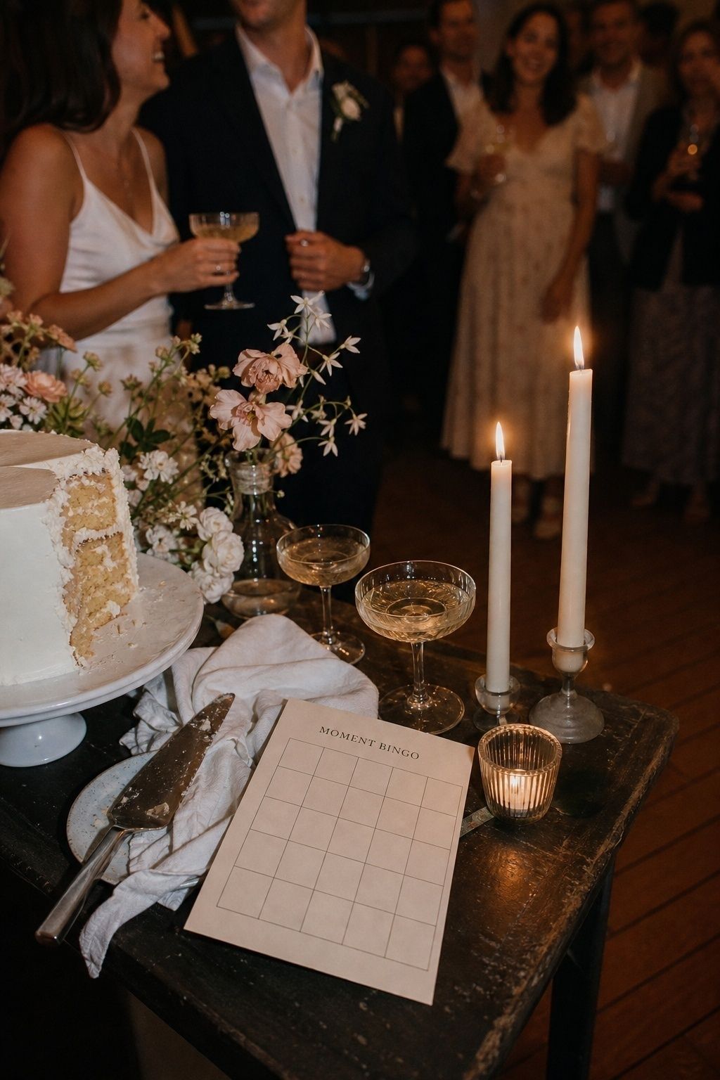 Reception moment bingo card