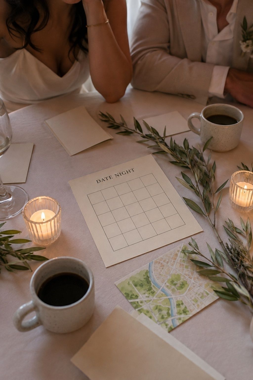 Bingo square about the couple's favorite date-night spot