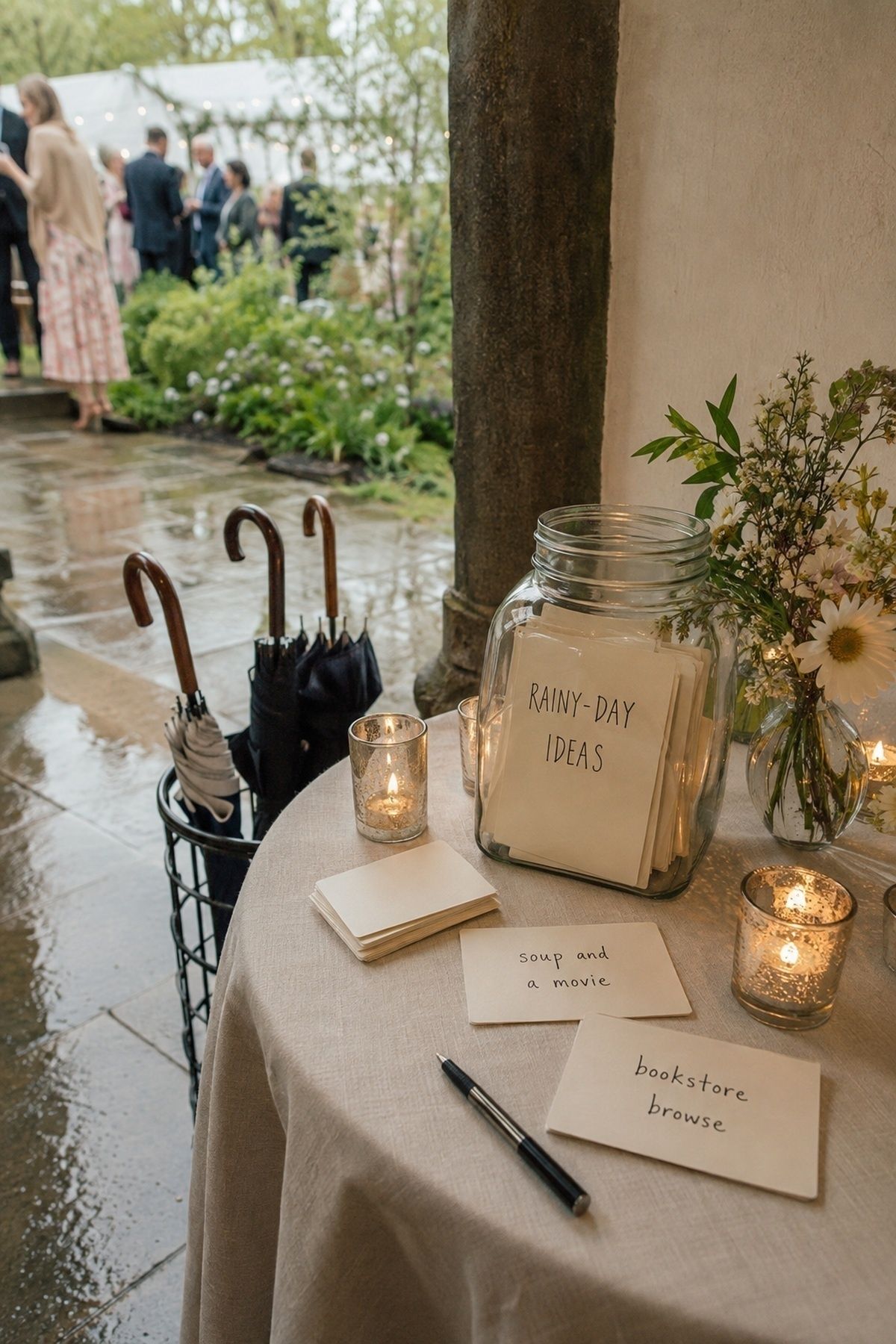 Rainy-day ideas on couple bucket list cards