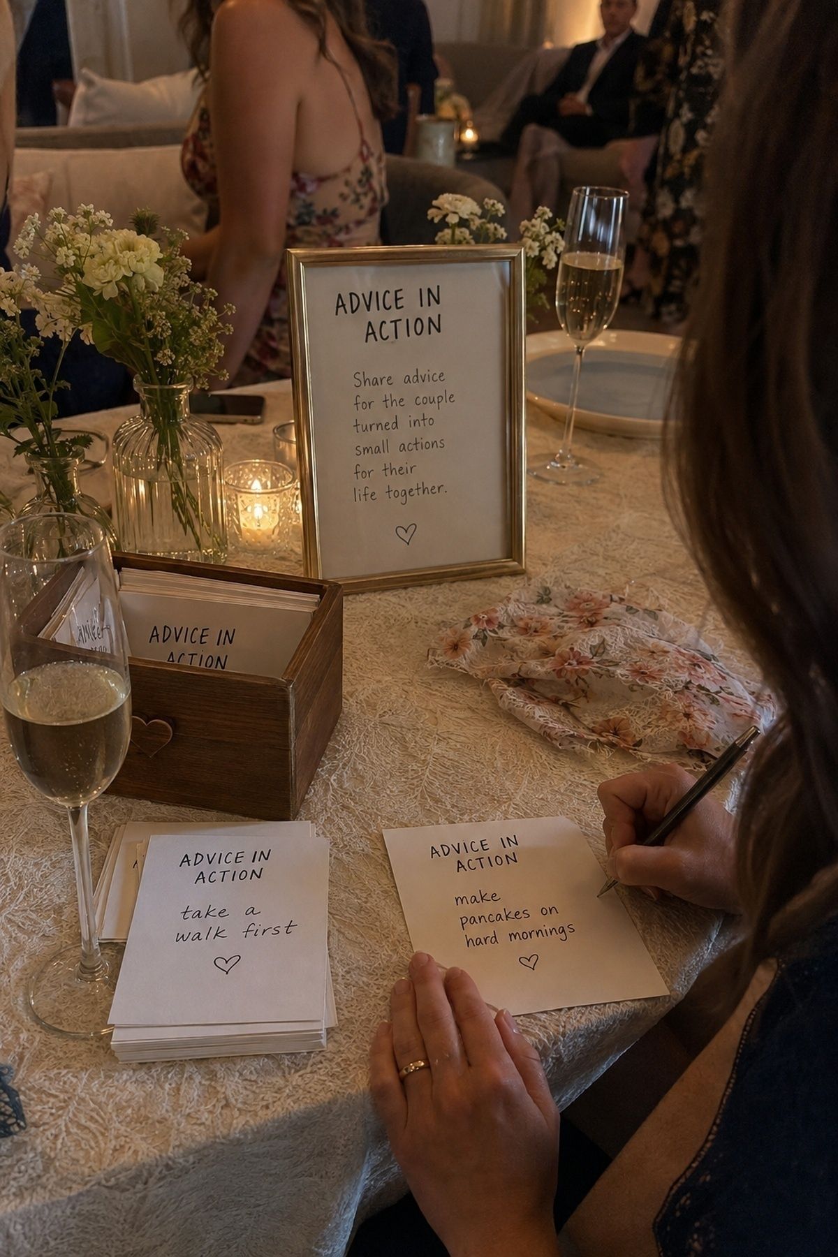 Marriage advice written as an action card