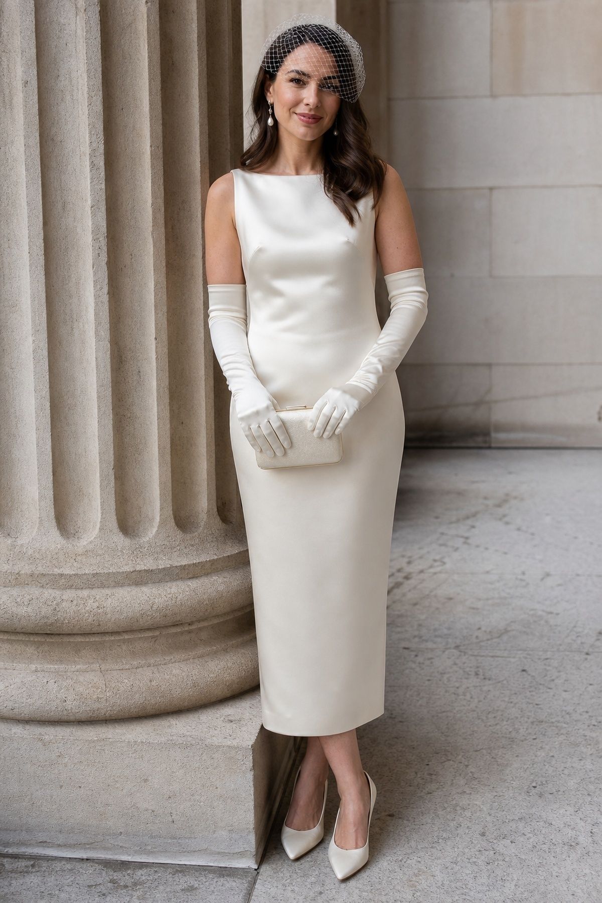 Outfit detail for city hall wedding portraits