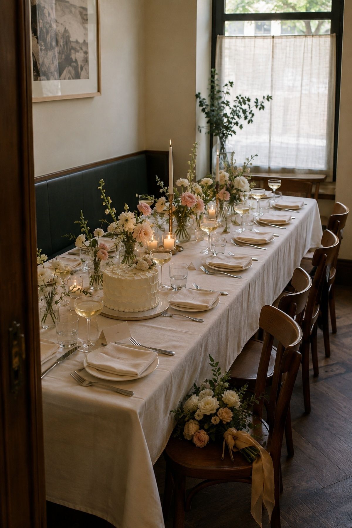 After-ceremony celebration following a courthouse wedding