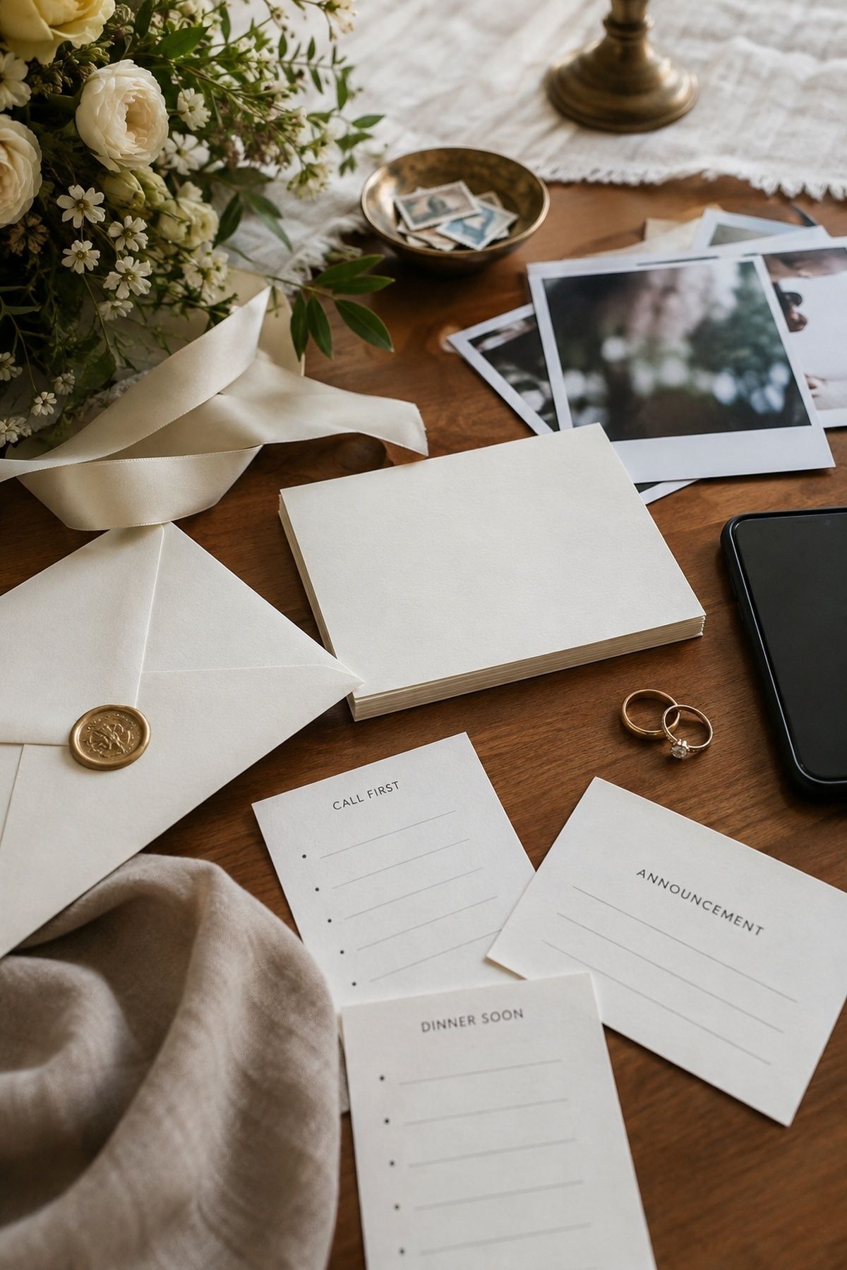Wedding announcement for loved ones who were not invited
