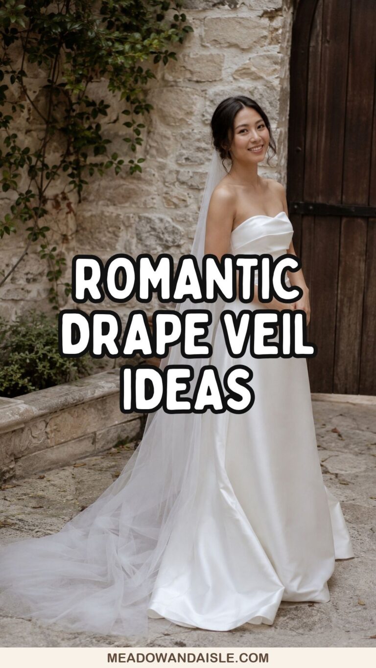 Drape Veil Wedding Ideas With Soft Ceremony Drama