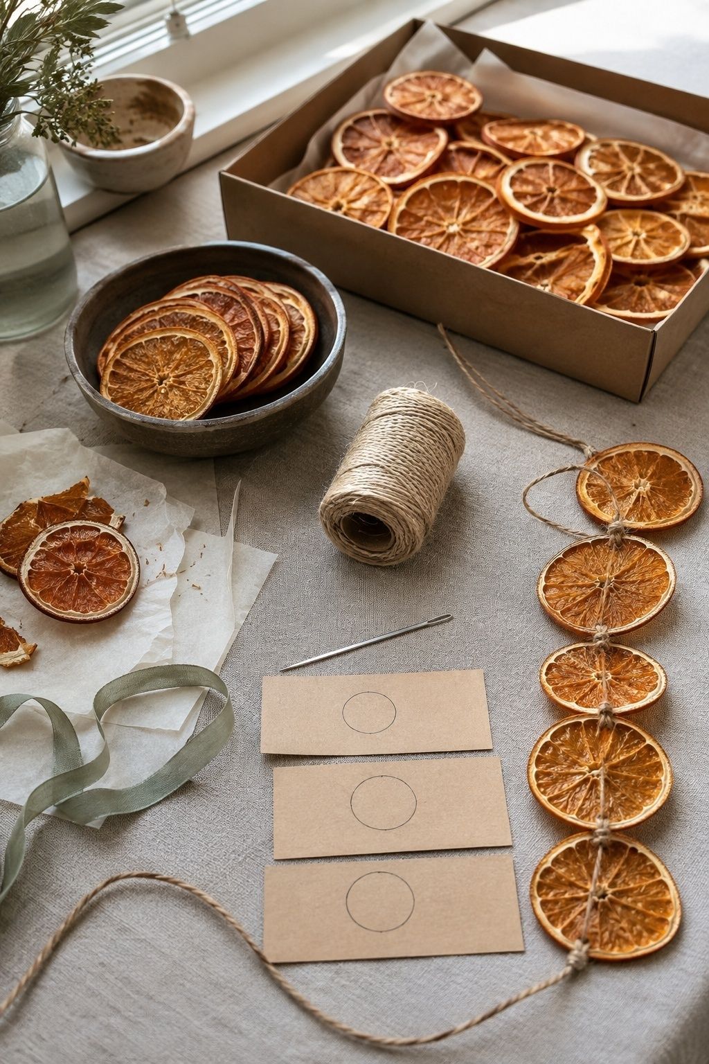 Prep A DIY Garland Timeline That Does Not Steal Wedding Week with dried orange wedding garland