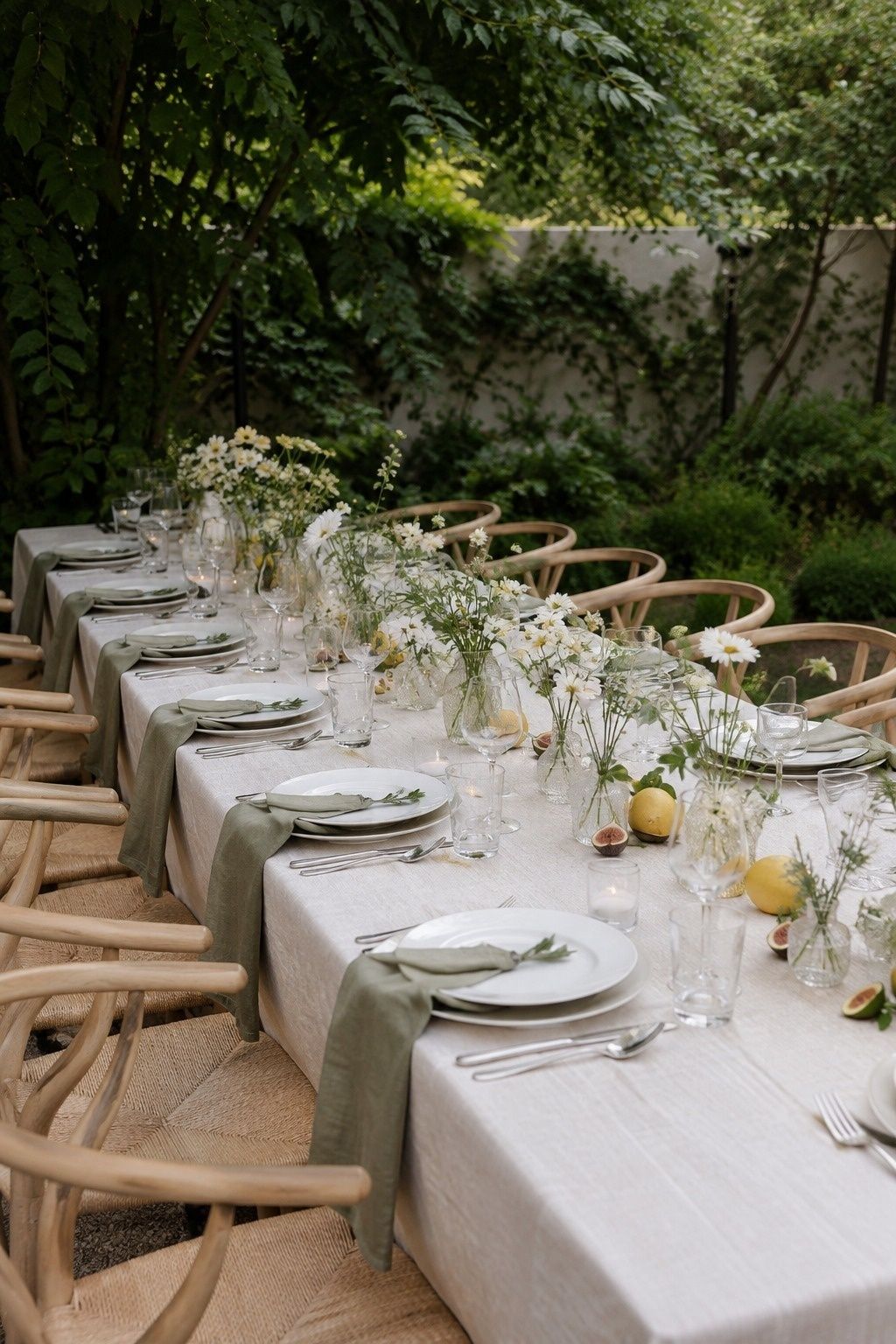 Olive and cream garden lunch