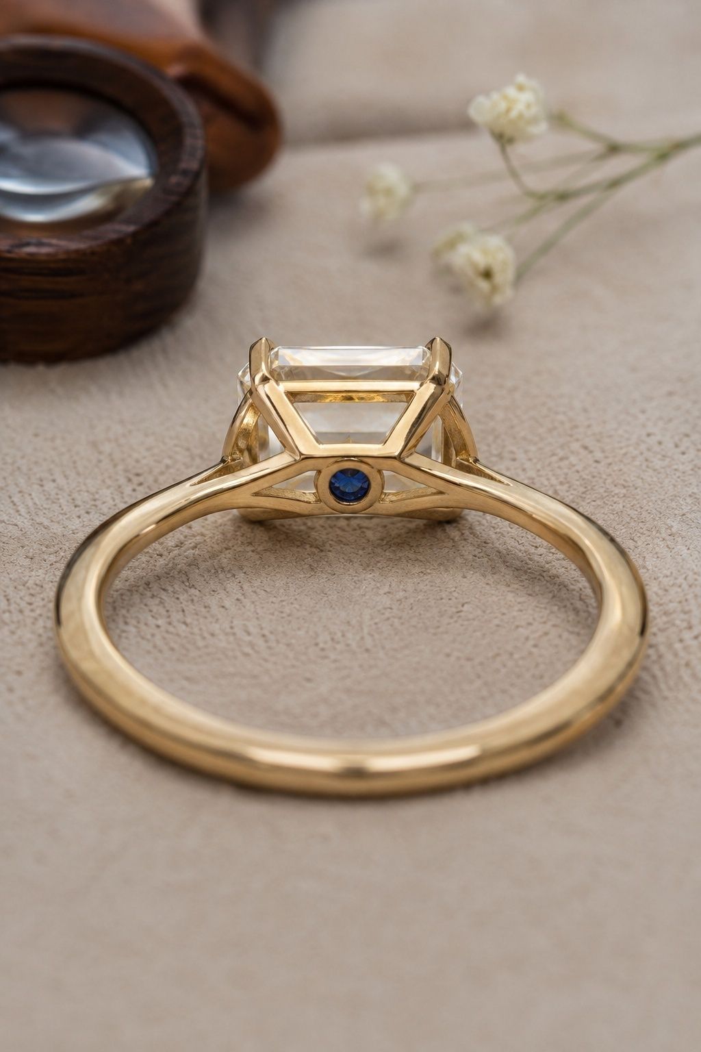 Custom detail under the ring gallery