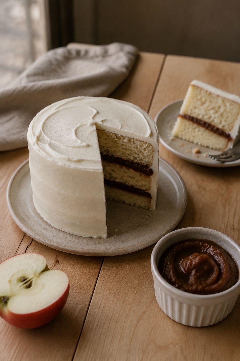 Wedding cake with apple butter or apple cider flavour