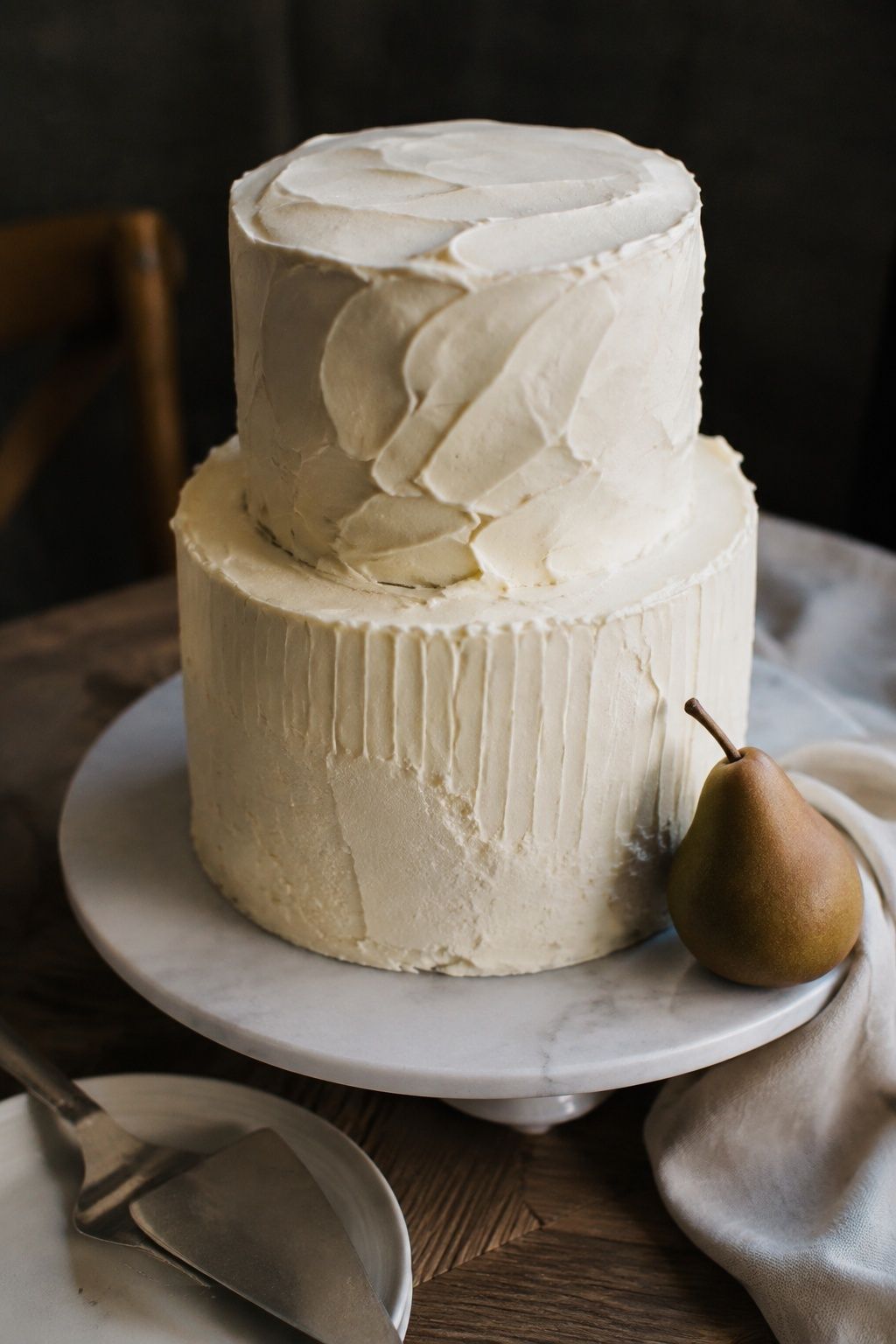 Textured buttercream fall wedding cake