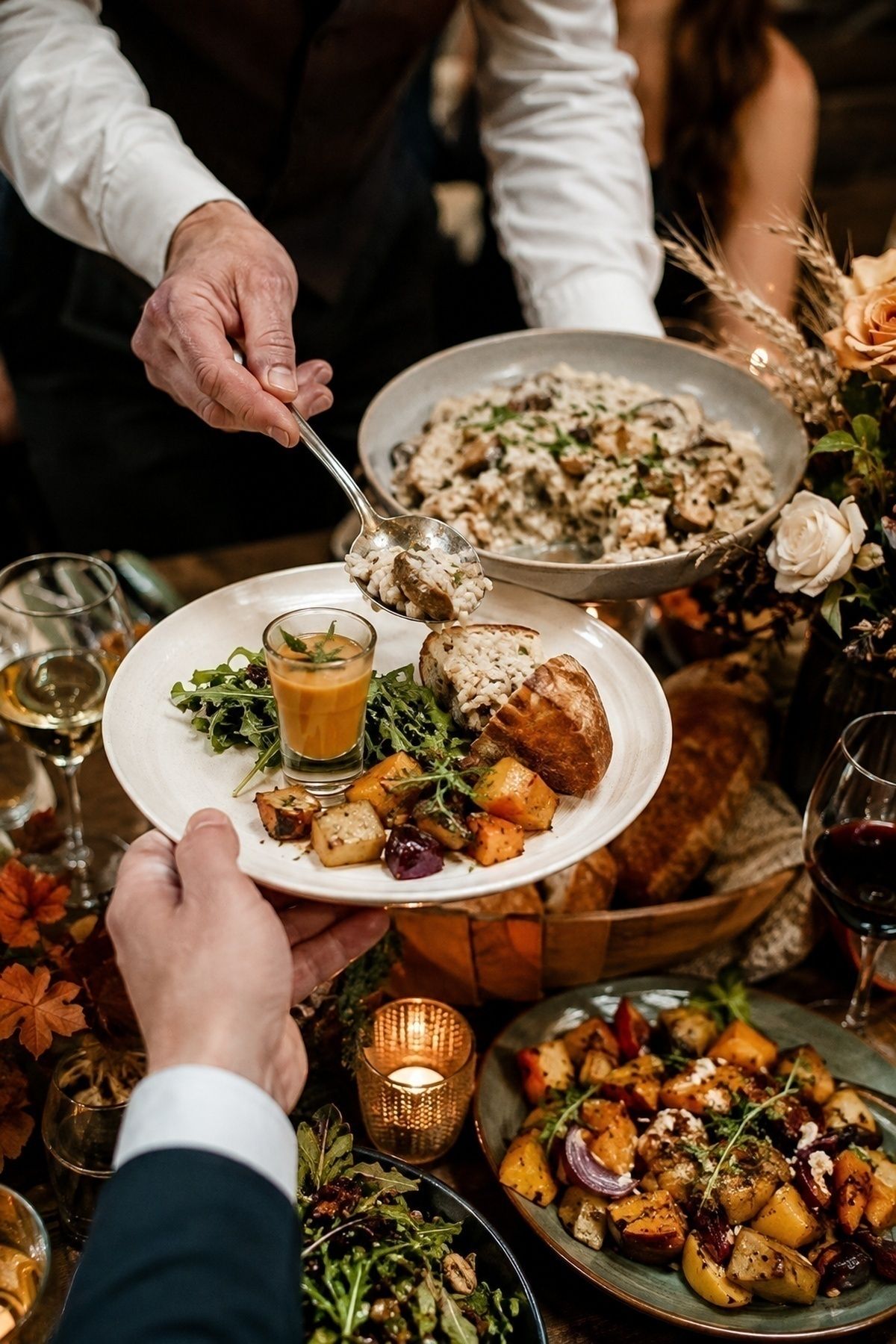 Comforting fall wedding menu