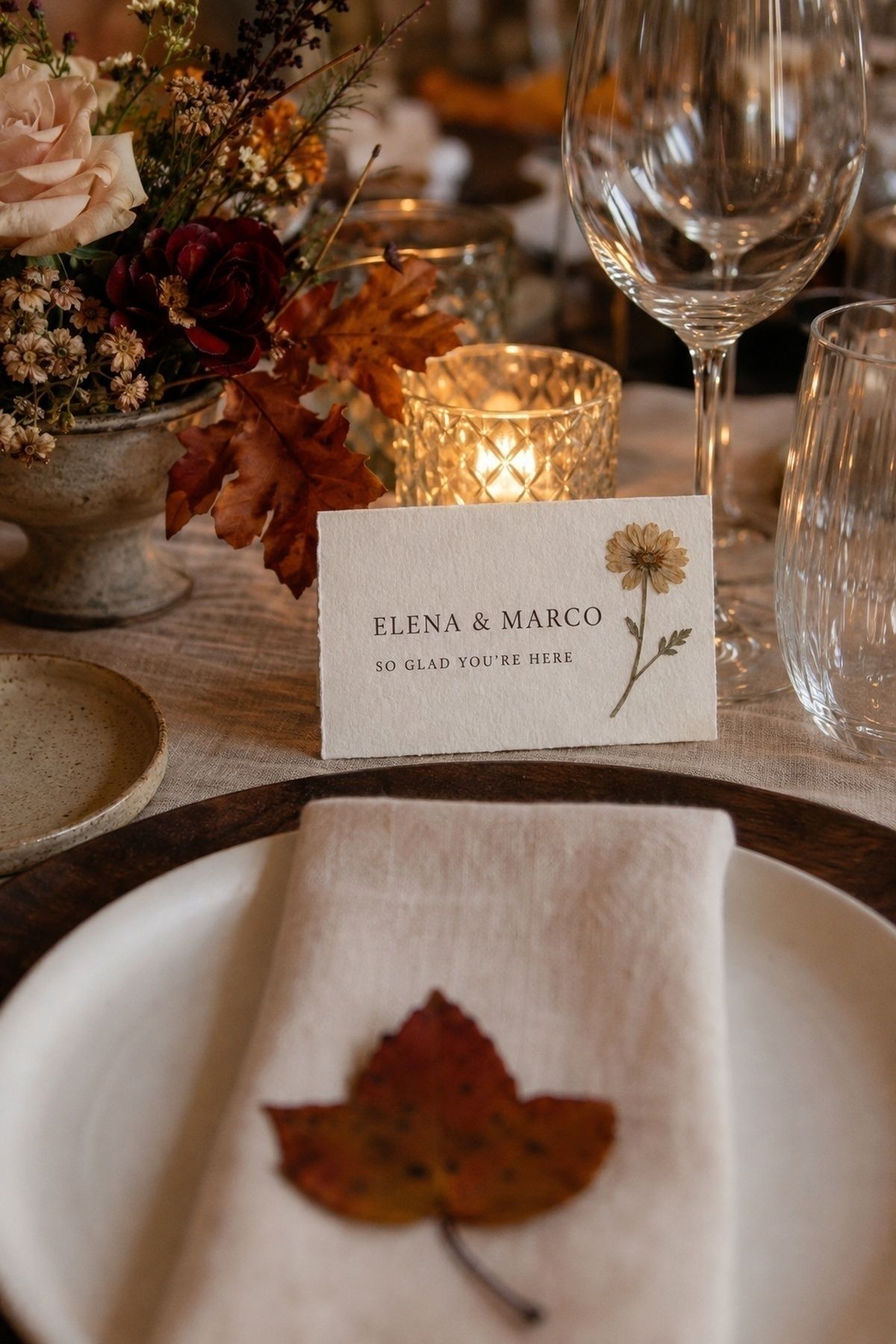 Personal place cards and table names