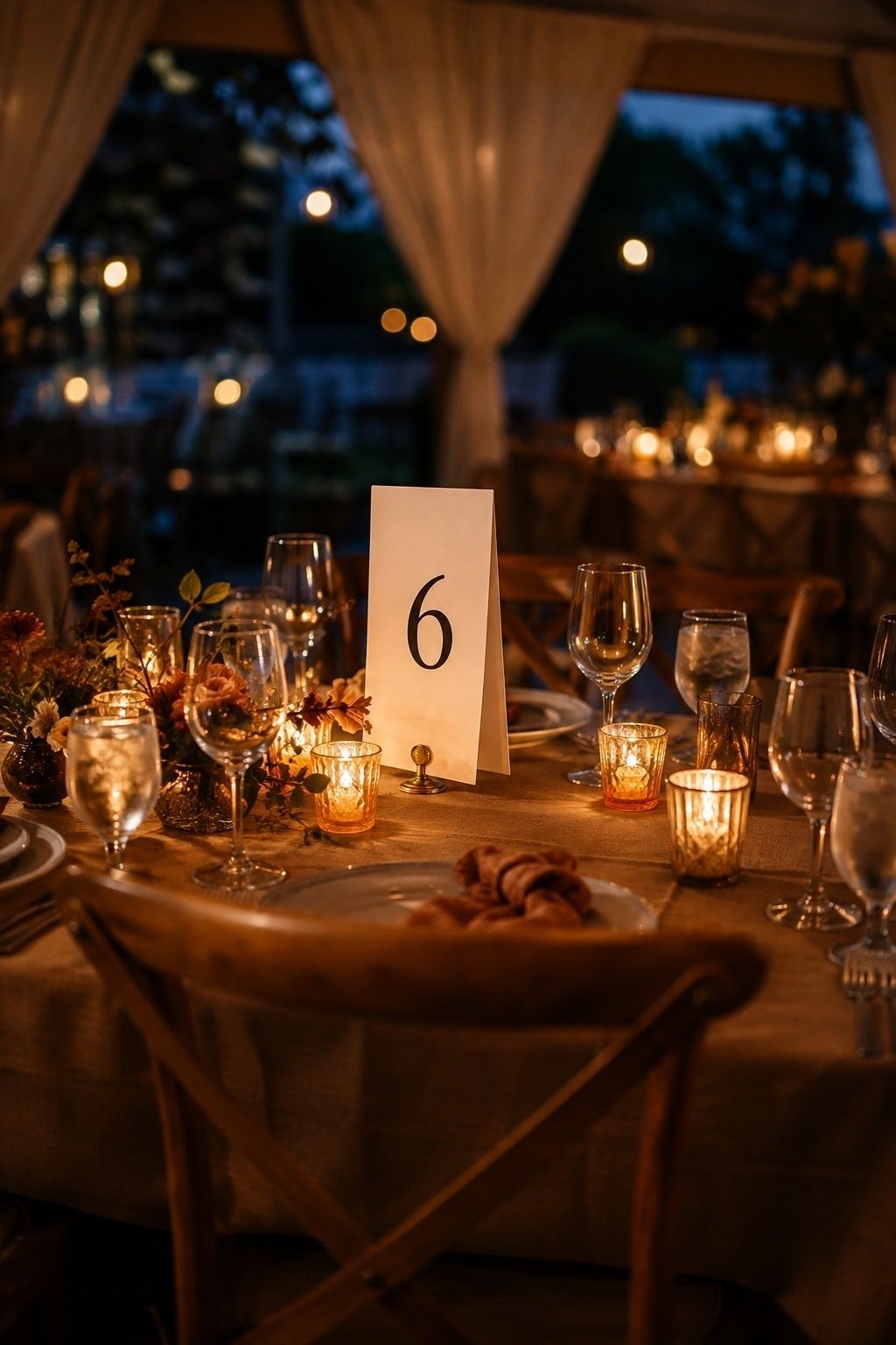Table numbers easy to read in low light