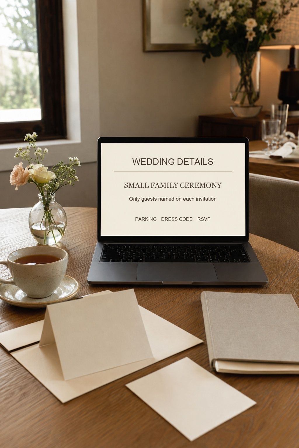 Wedding website wording for family guests