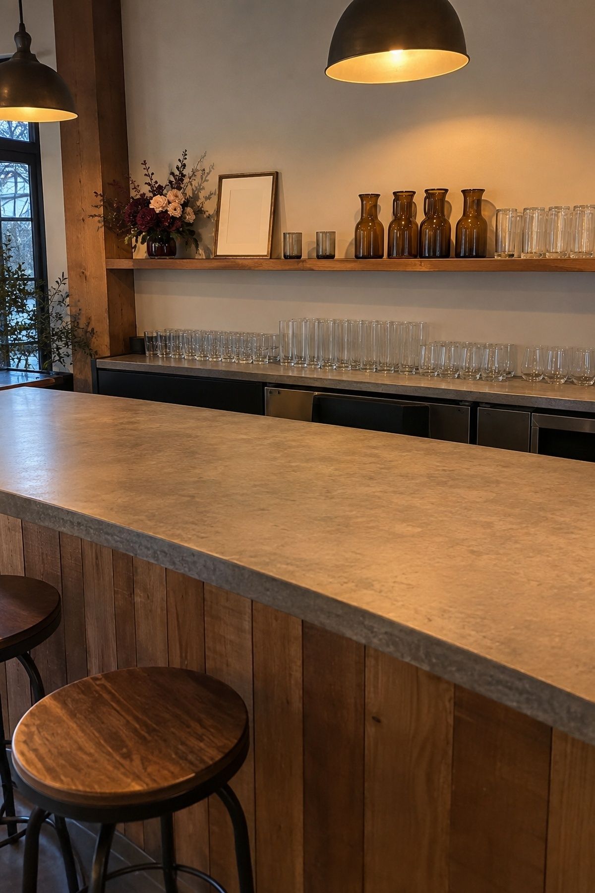 Easy-to-reach bar setup