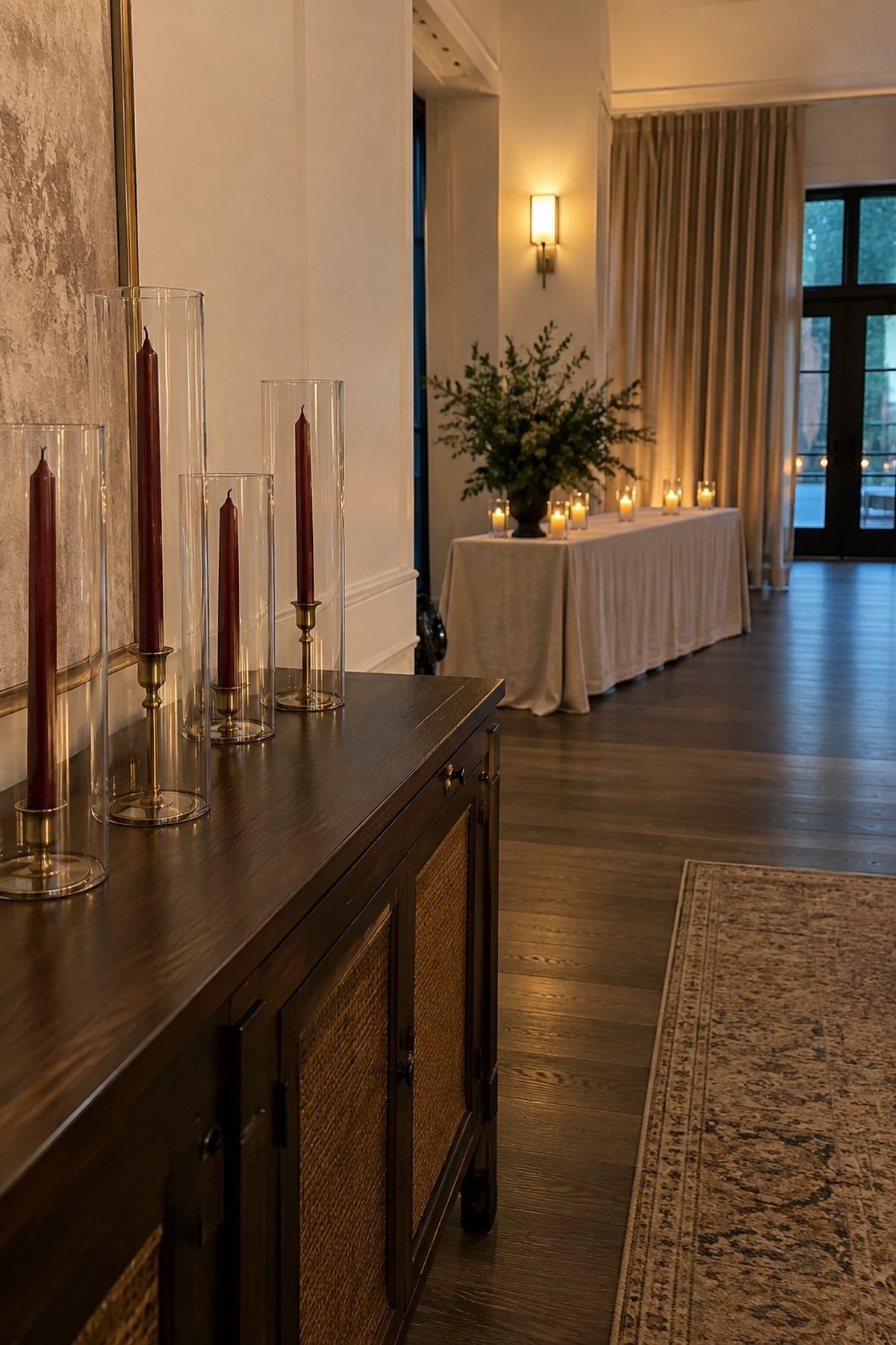 Candle placement planned with the venue for safety