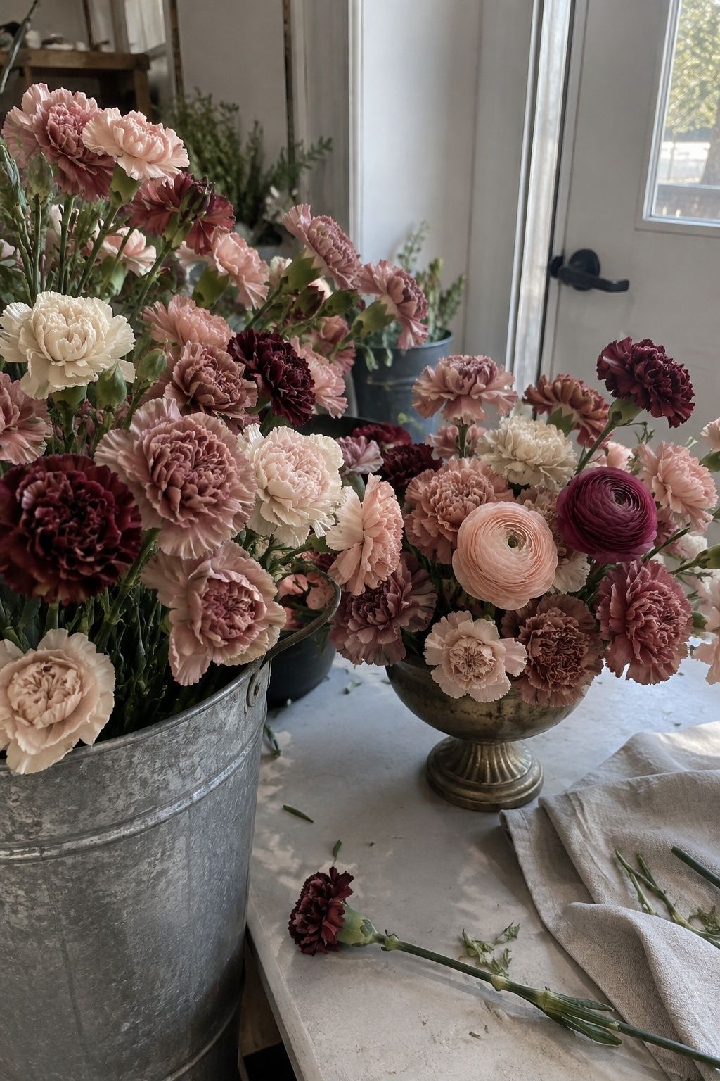 Carnations adding budget-friendly texture