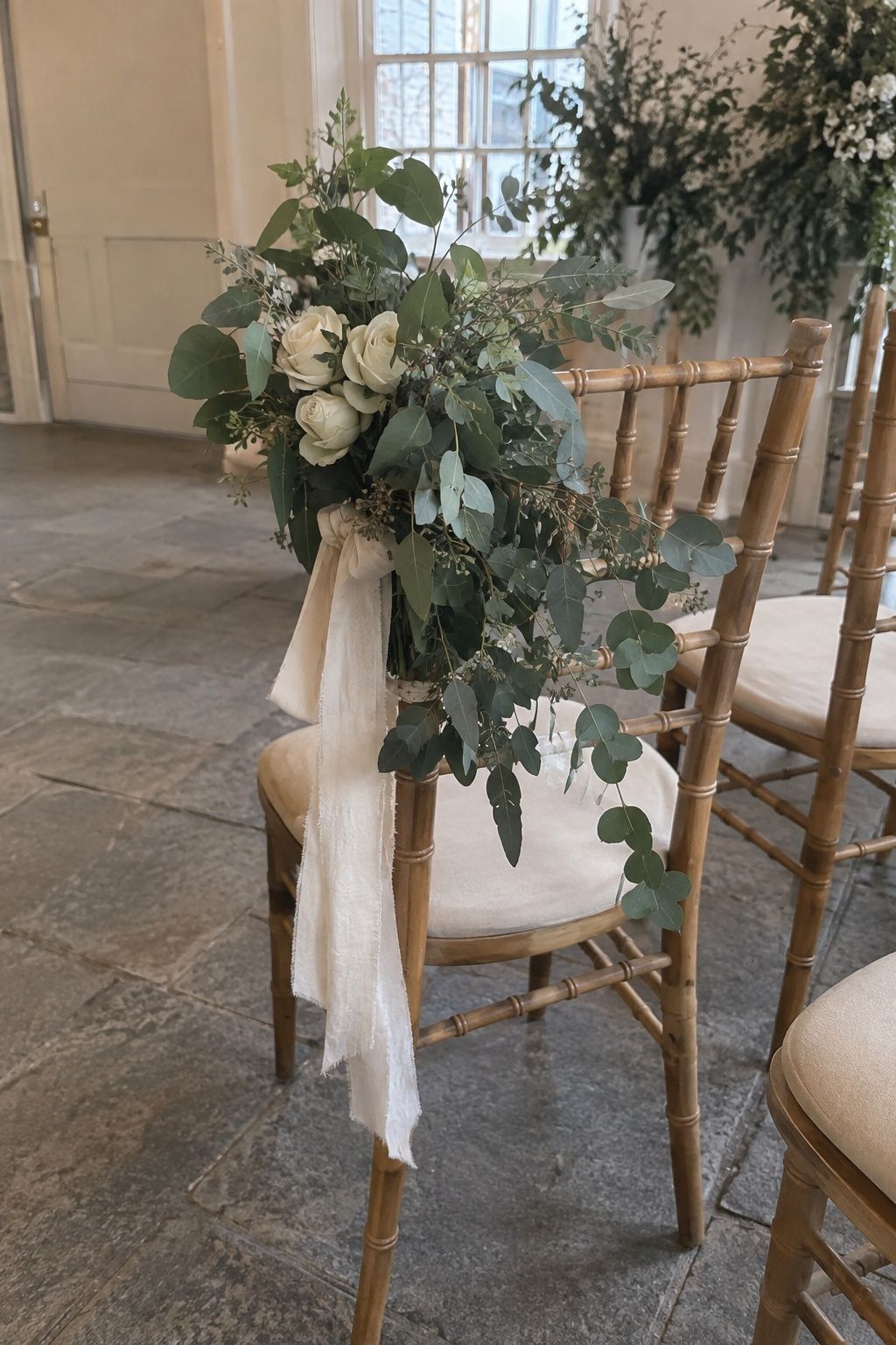 Eucalyptus as soft wedding greenery