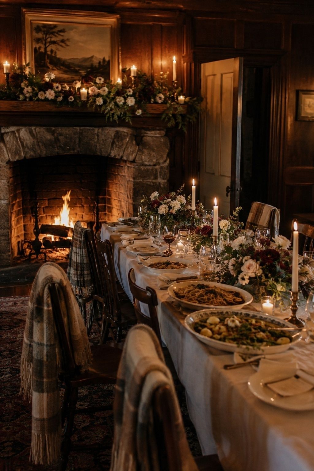 Fireside family wedding