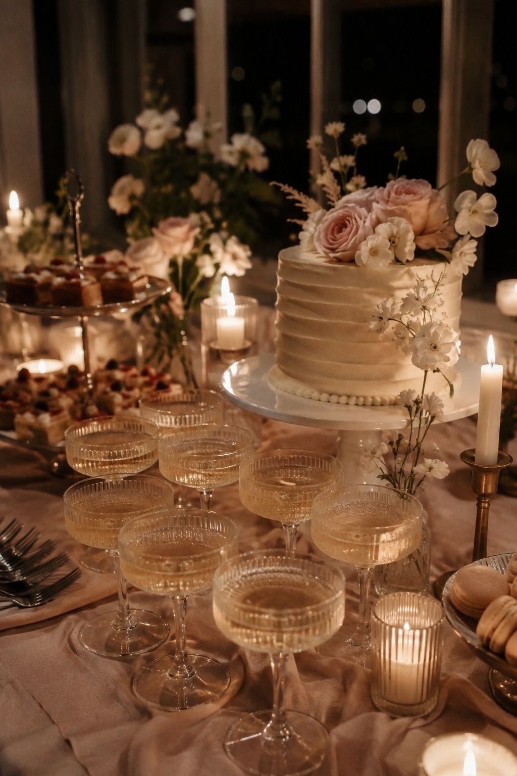 Champagne and dessert reception