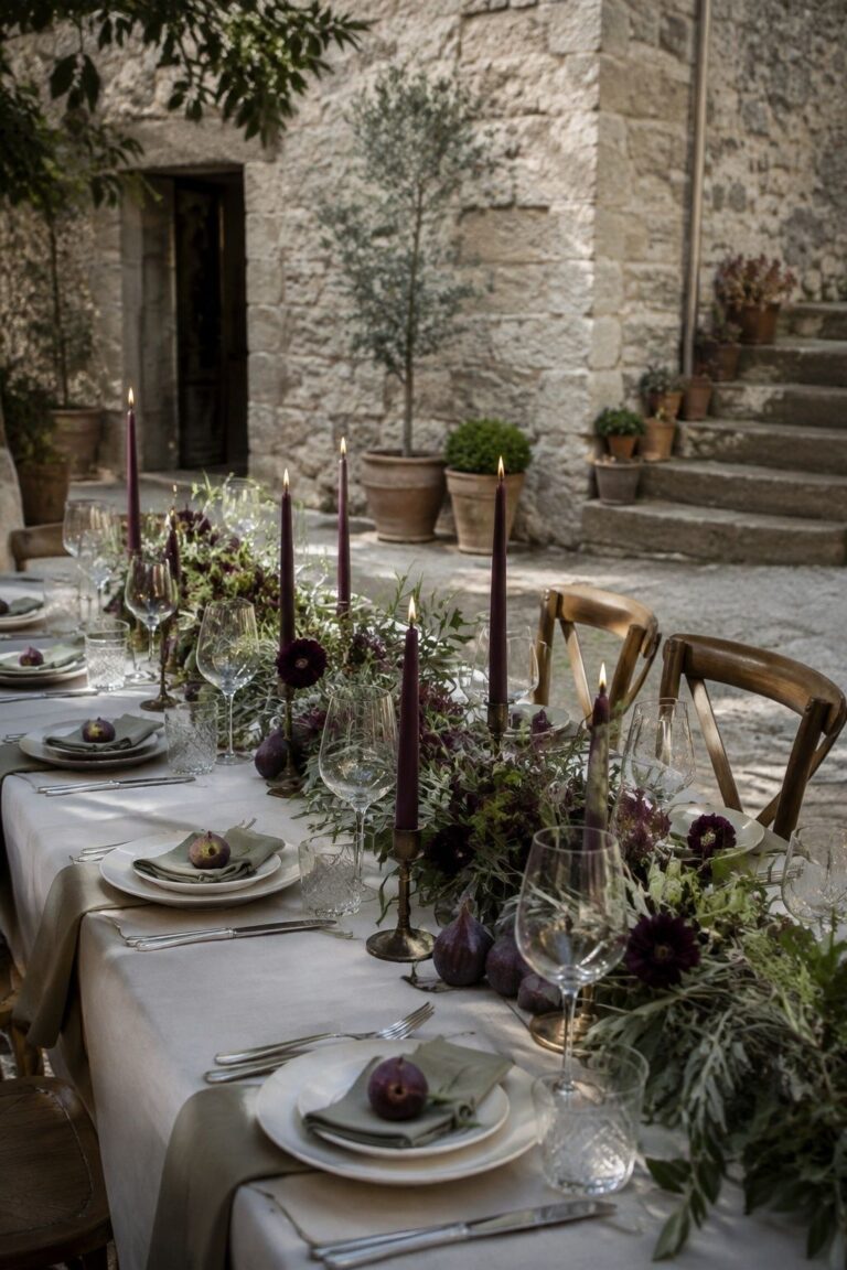 Fig And Olive As The Core Palette for an intimate fig wedding