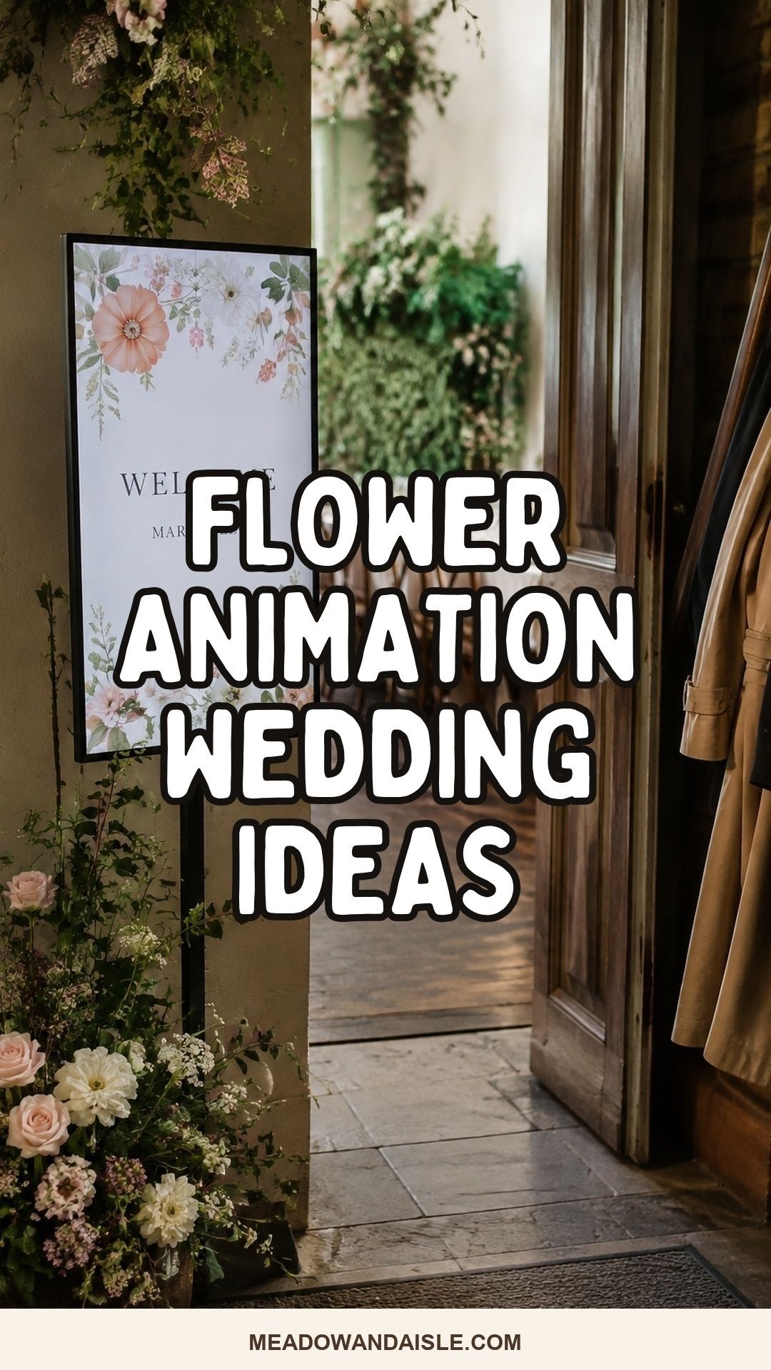 Pinterest pin for flower animation wedding video ideas