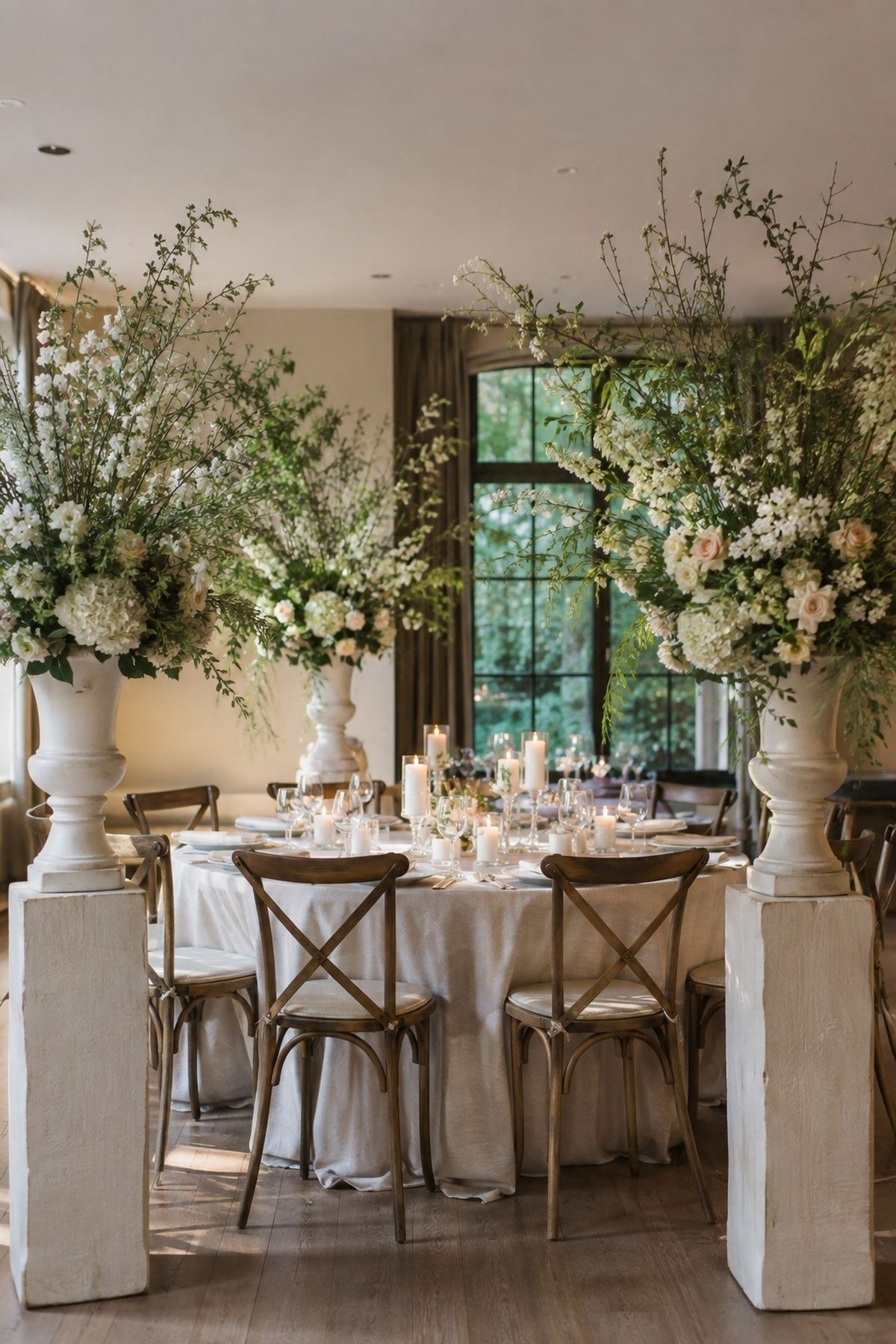 Garden-style alternative to a floral chandelier