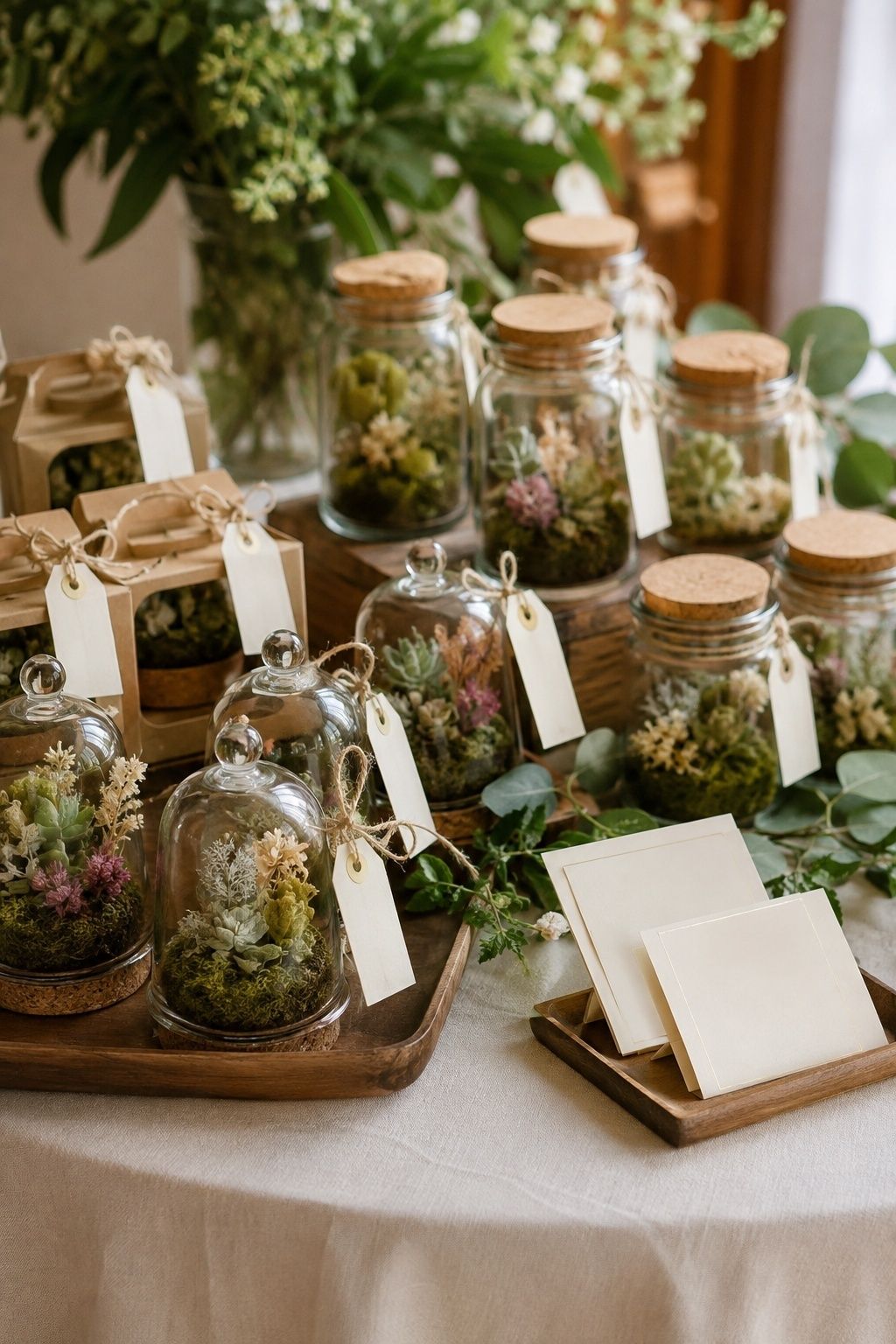 Terrarium favors for guests to take home