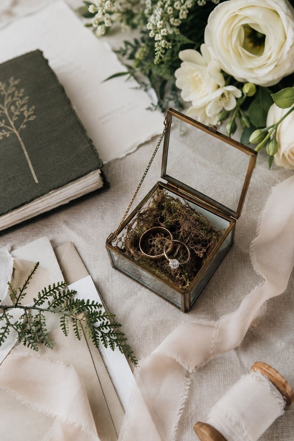 Terrarium-inspired ring box