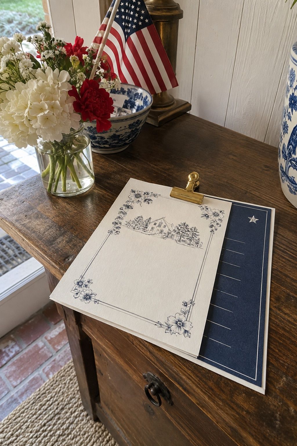 Star motif on wedding stationery