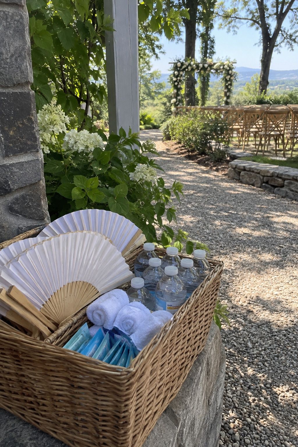 Guest comfort basket for a hot summer day