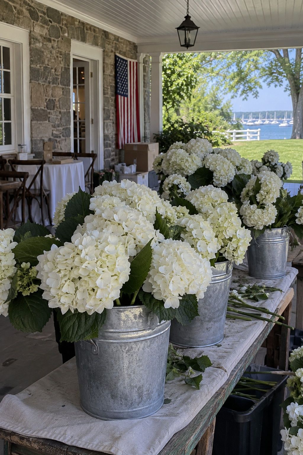 Flowers shaded from direct sun