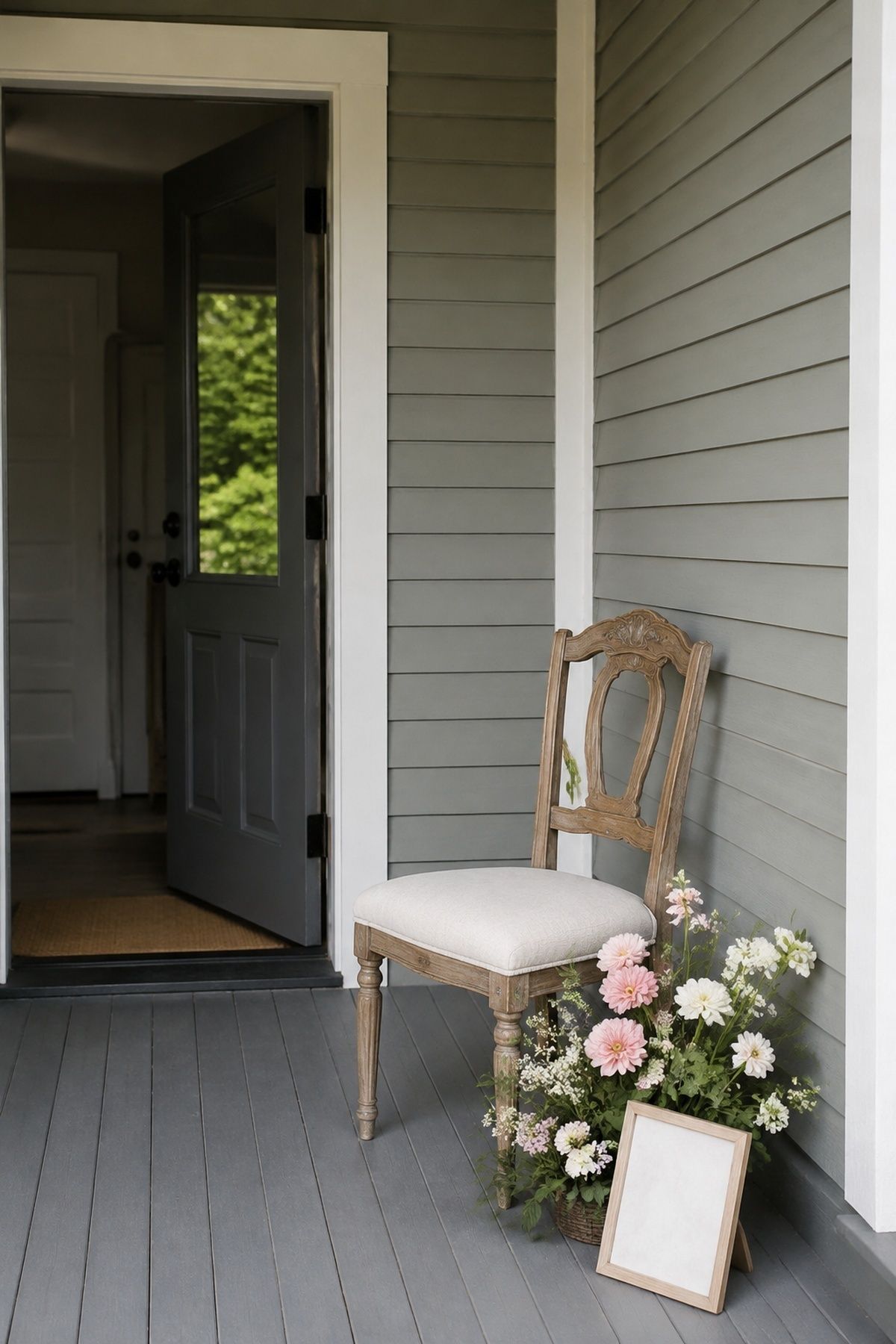 Tiny photo corner beside the front door