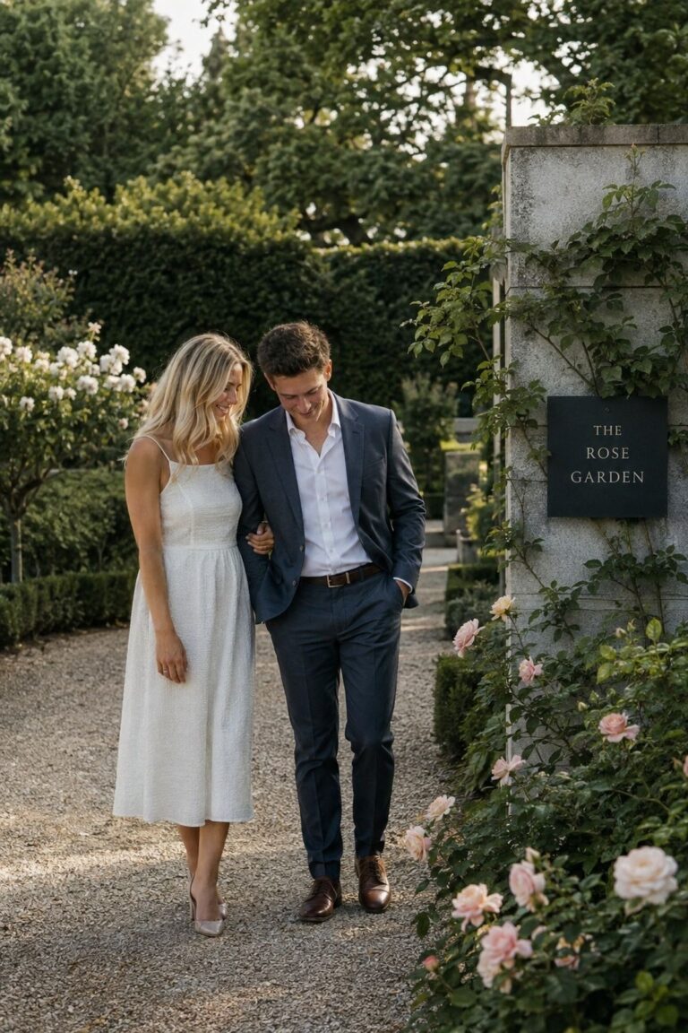 Choose A Garden That Fits The Couple's Mood for garden engagement shoot ideas