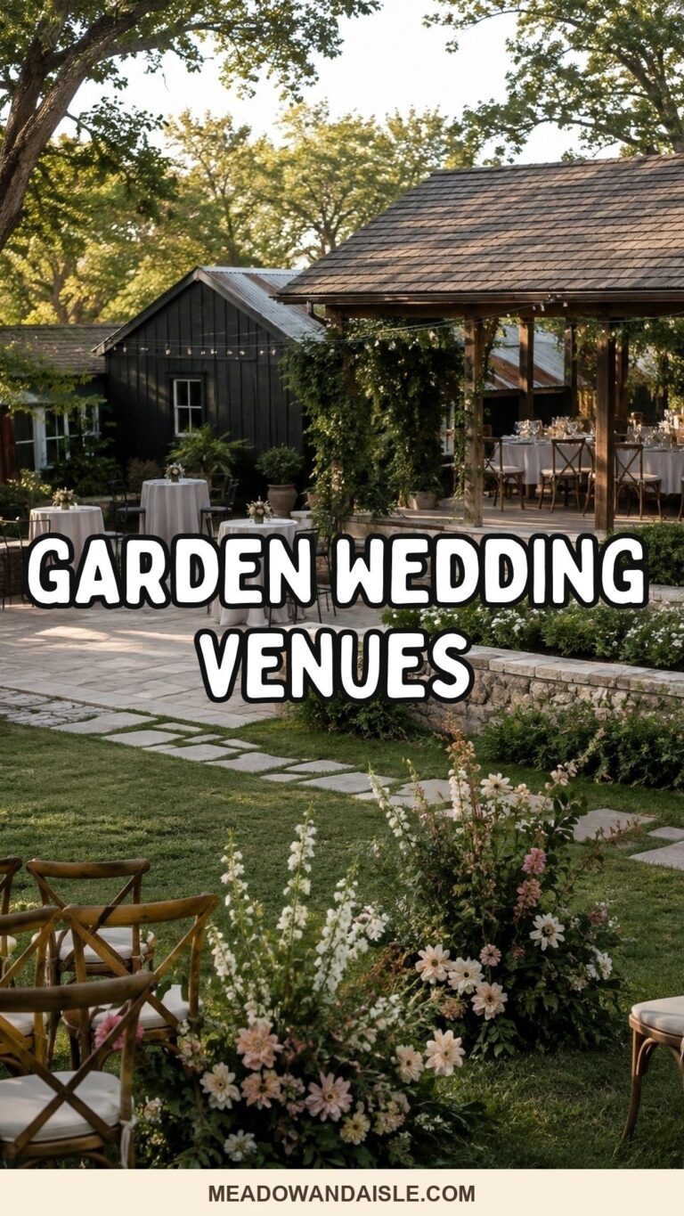 Garden wedding venues for a soft guest-friendly day