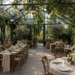 Greenhouse wedding idea: let the glass and plants be the main decor
