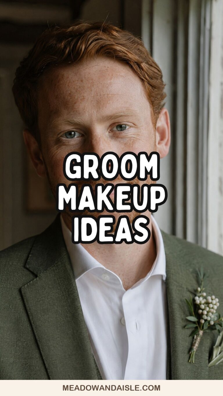 Groom makeup ideas for a natural wedding-day finish.
